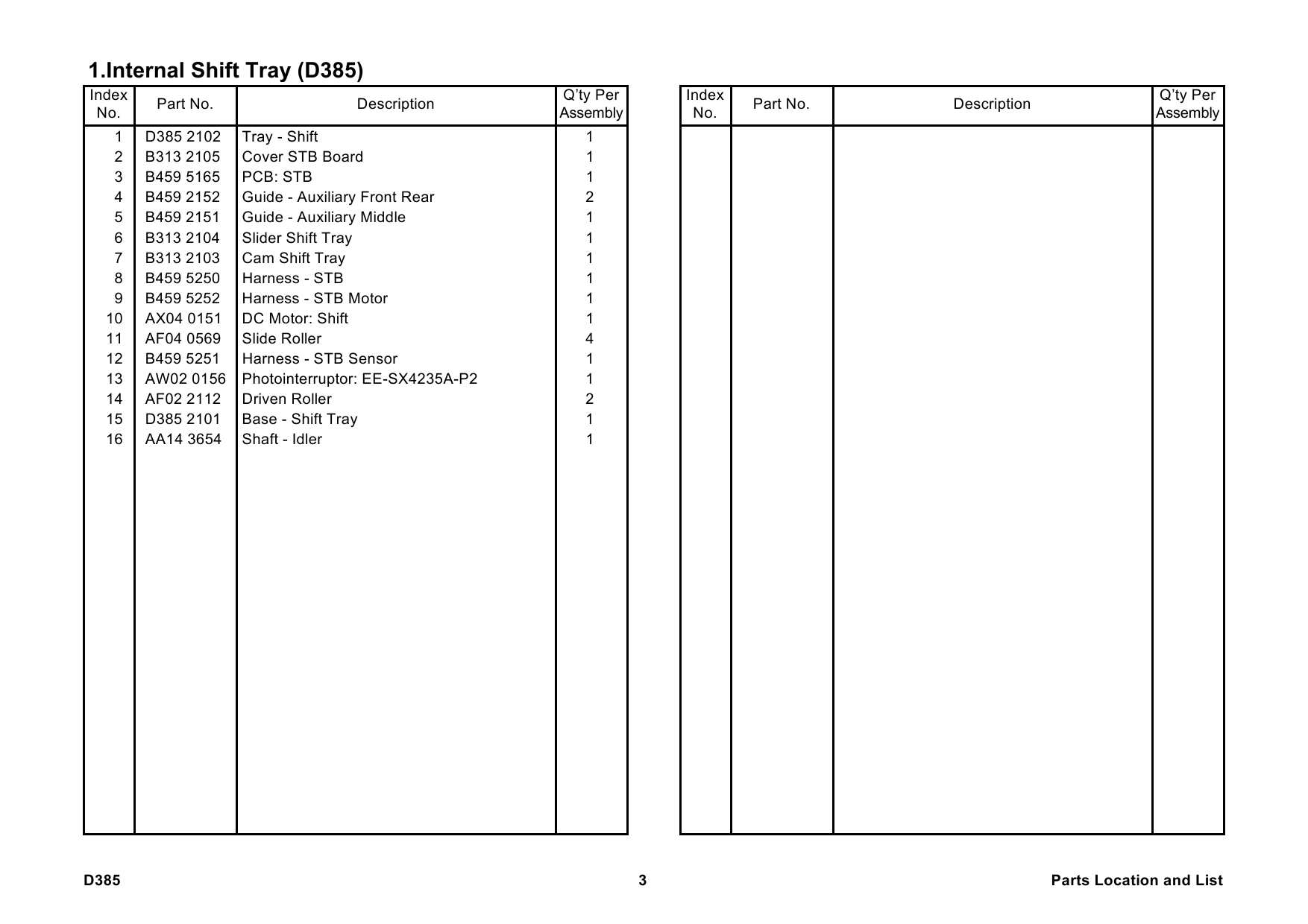 RICOH Options D385 INTERNAL-SHIFT-TRAY-SH3010 Parts Catalog PDF download-3 RICOH Options D385 INTERNAL-SHIFT-TRAY-SH3010 Parts Catalog PDF download-3